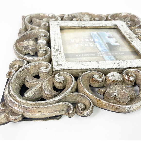 Unique Finds Arte de Casa 4-Inch x 4-Inch Karma Frame in Silver Wash - Picture 9 of 16